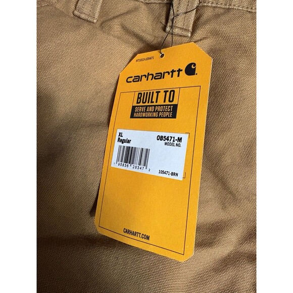 Carhartt Insulated Pants 3M Thinsulate Side Zip Washed Duck OB5471-M Men XL Reg - Picture 6 of 11